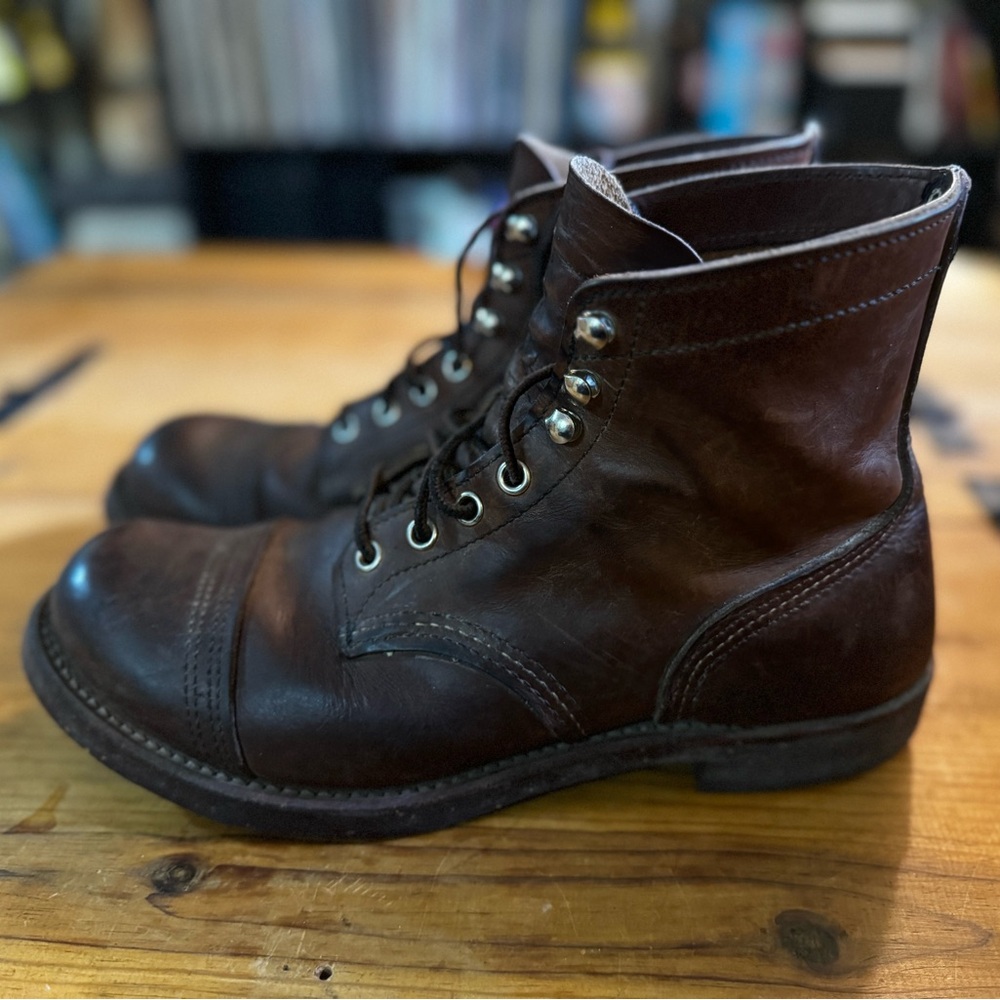 Red Wing Brown Leather Work Boots Classic Durable Design
